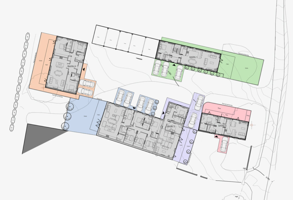 Casamia Homes, Black Fir Farm siteplan , Dalbury Lees Derbyshire